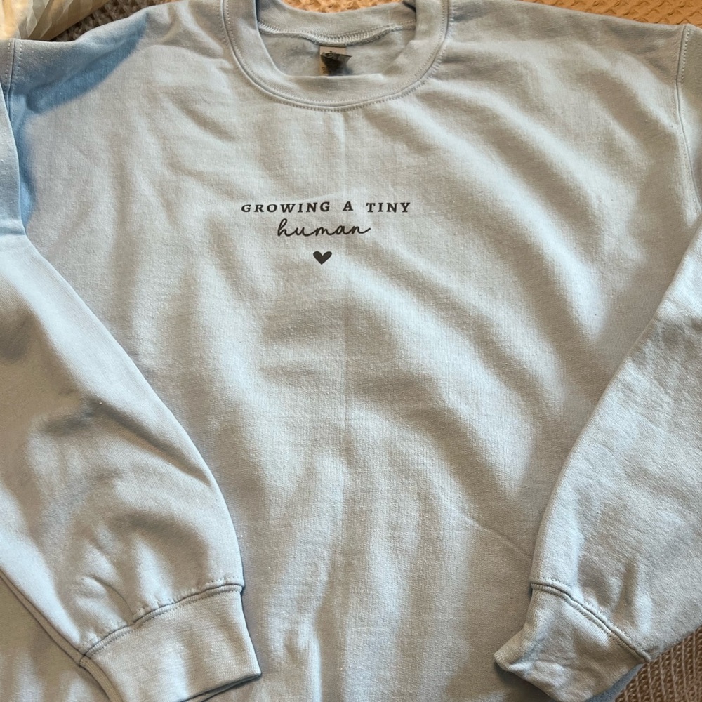 Light Blue cozy Maternity Sweatshirt
